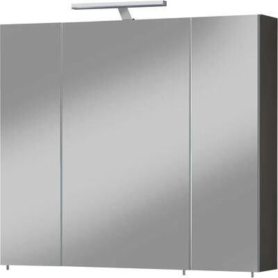 Welltime Torino Badezimmer Schrank - 3 Türen, LED-Licht, 80cm Welltime Torino Badezimmer Schrank - 3 Türen, LED-Licht, 80cm