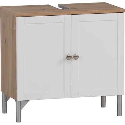 SCHILDMEYER Jesper Armoire sous-vasque 60,2cm Blanc & Chêne - Armoire sous-vasque - Publicité SCHILDMEYER Jesper Armoire sous-vasque 60,2cm Blanc & Chêne - Armoire sous-vasque - Publicité