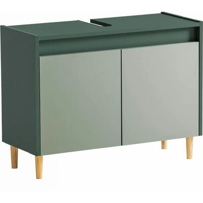 Meuble de salle de bain Schildmeyer Lovis - Bois FSC - Vert mat - 80cm - Publicité Meuble de salle de bain Schildmeyer Lovis - Bois FSC - Vert mat - 80cm - Publicité
