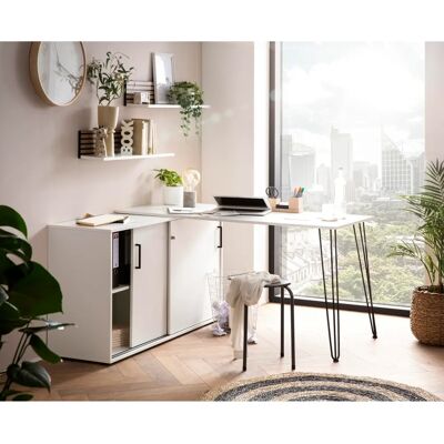SCHILDMEYER Ekko Escritorio de esquina blanco 130 cm - Escritorio SCHILDMEYER Ekko Escritorio de esquina blanco 130 cm - Escritorio