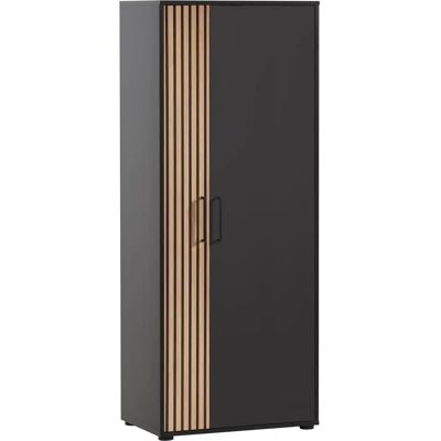 SCHILDMEYER Hank - 3-stufig Büroschrank - Schwarz & Eiche - 65cm breit SCHILDMEYER Hank - 3-stufig Büroschrank - Schwarz & Eiche - 65cm breit