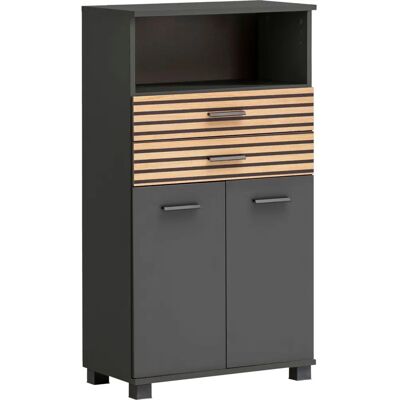 Schildmeyer Katta Midischrank - 2 Schubladen, anthrazit, FSC Schildmeyer Katta Midischrank - 2 Schubladen, anthrazit, FSC