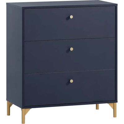 SCHILDMEYER Alfa Sideboard - 3 Schubladen, Nachtblau, Made in Germany SCHILDMEYER Alfa Sideboard - 3 Schubladen, Nachtblau, Made in Germany