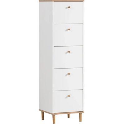 SCHILDMEYER Hilda Kast - FSC-hout, 5 lades, 141cm hoog SCHILDMEYER Hilda Kast - FSC-hout, 5 lades, 141cm hoog