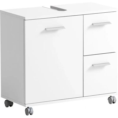 Armoire de salle de bain blanche Emmi de SCHILDMEYER - Découpe siphon, bois FSC - Publicité Armoire de salle de bain blanche Emmi de SCHILDMEYER - Découpe siphon, bois FSC - Publicité