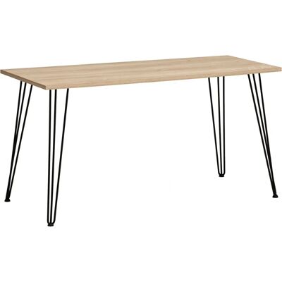 Schildmeyer Emmik Schreibtisch - Weiß Eiche, Schwarz - 138cm x 60cm - Modern Klassisch Schildmeyer Emmik Schreibtisch - Weiß Eiche, Schwarz - 138cm x 60cm - Modern Klassisch