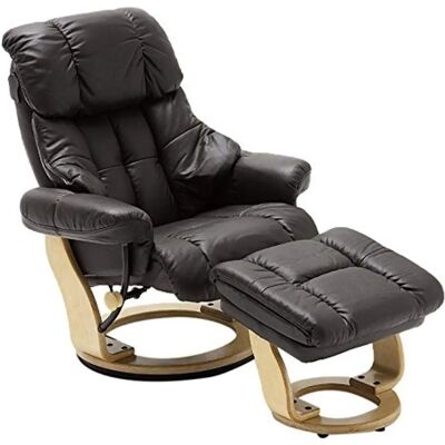 MCA Furniture Relaxsessel Calgary - Echtleder, Drehbar, Verstellbar MCA Furniture Relaxsessel Calgary - Echtleder, Drehbar, Verstellbar