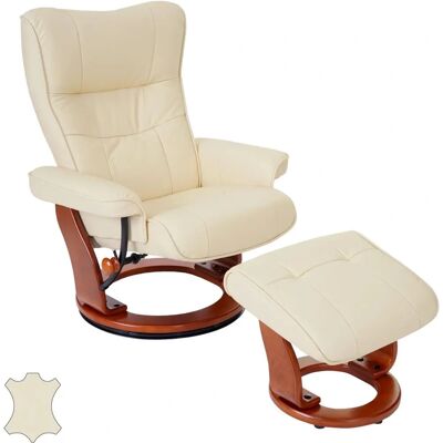 Robas Lund Mca Poltrona Relax Montreal Pelle Girevole Con Poggiapiedi Miele Avorio - Relax Sessel Robas Lund Mca Poltrona Relax Montreal Pelle Girevole Con Poggiapiedi Miele Avorio - Relax Sessel