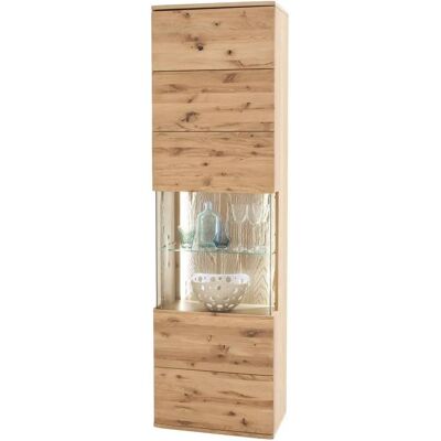 Woodford Astoria Vitrine - Verstellbare Einlegeböden, Glastür, Weiß-Eiche Woodford Astoria Vitrine - Verstellbare Einlegeböden, Glastür, Weiß-Eiche