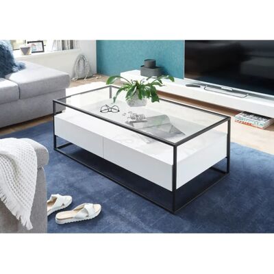 MCA FURNITURE Evora Moderner Couchtisch in Weiß MCA FURNITURE Evora Moderner Couchtisch in Weiß