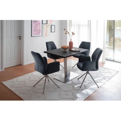 MCA FURNITURE GREYTON - Drehbar, Chenille, Edelstahl - Stuhl MCA FURNITURE GREYTON - Drehbar, Chenille, Edelstahl - Stuhl