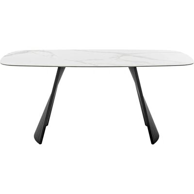 MCA FURNITURE TOBELO Esstisch - Keramik, 180x90 cm, Schwarzes Gestell MCA FURNITURE TOBELO Esstisch - Keramik, 180x90 cm, Schwarzes Gestell