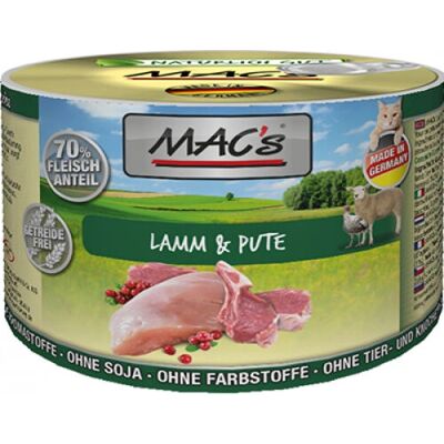 Sucha mokra karma MAC's dla kotów - Wrażliwy, Bez zbóż - 200g Sucha mokra karma MAC's dla kotów - Wrażliwy, Bez zbóż - 200g