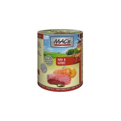 Karma dla psa MAC's - Wołowina i dynia, 6x400g Karma dla psa MAC's - Wołowina i dynia, 6x400g