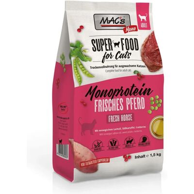 MAC's Pferd Monoprotein Katzentrockenfutter - Sensitiv & Getreidefrei MAC's Pferd Monoprotein Katzentrockenfutter - Sensitiv & Getreidefrei