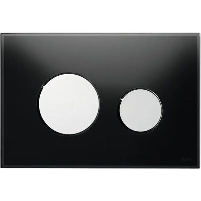 TECE GmbH Placă de acționare WC din sticlă neagră pentru dublu flushing TECE GmbH Placă de acționare WC din sticlă neagră pentru dublu flushing