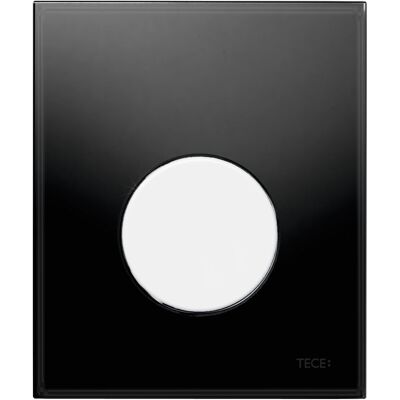 TECE schwarze Glas Urinal Betätigungsplatte mit Kartusche - Urinal Betätigungsplatte TECE schwarze Glas Urinal Betätigungsplatte mit Kartusche - Urinal Betätigungsplatte