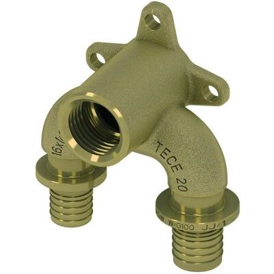 TECE - TECEflex U - Si-bronce - 16 x Rp1/2 x 20 - Placa de montaje mural TECE - TECEflex U - Si-bronce - 16 x Rp1/2 x 20 - Placa de montaje mural