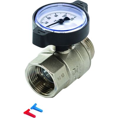 TECE GmbH TECEfloor Válvula de Bola con Termómetro - 1" TECE GmbH TECEfloor Válvula de Bola con Termómetro - 1"