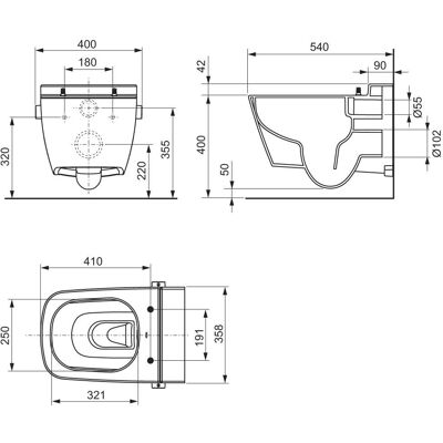 Marcă: TECE Model: 9700200 - Vas WC bidet Marcă: TECE Model: 9700200 - Vas WC bidet