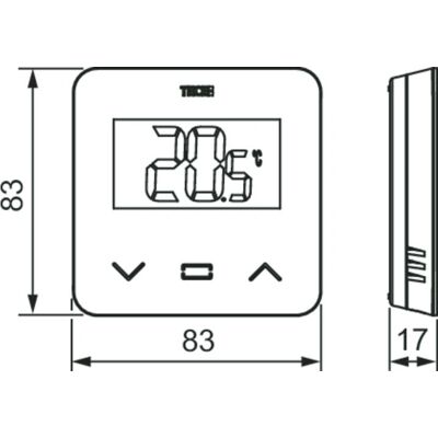 TECE Weiß Raumregler - Temperatur LCD - Steuergerät TECE Weiß Raumregler - Temperatur LCD - Steuergerät