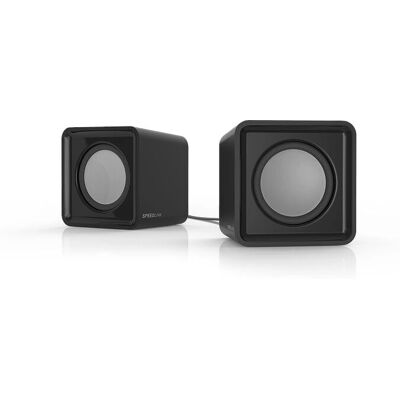 Caixa de Som Estéreo Speedlink SL-810004-BK - 2.0 Canais, 5W Caixa de Som Estéreo Speedlink SL-810004-BK - 2.0 Canais, 5W