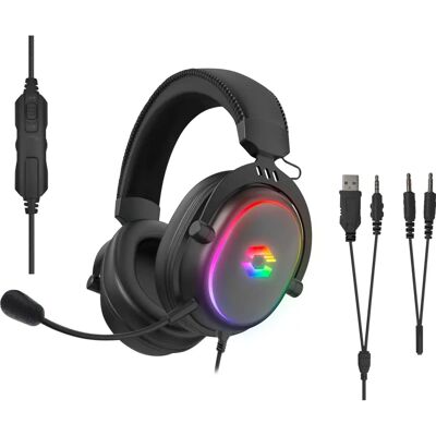 Speedlink CONUX RGB Auriculares para Juegos - Conexión por cable - Negro Speedlink CONUX RGB Auriculares para Juegos - Conexión por cable - Negro