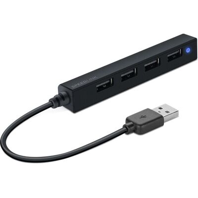 Speedlink Snappy Slim USB-Hub – 4 Ports – Schwarz Speedlink Snappy Slim USB-Hub – 4 Ports – Schwarz