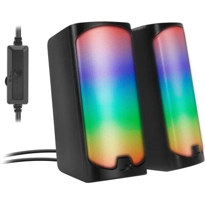 Speedlink TONES RGB Preto Com Fio e Sem Fio - Alto-falante Speedlink TONES RGB Preto Com Fio e Sem Fio - Alto-falante