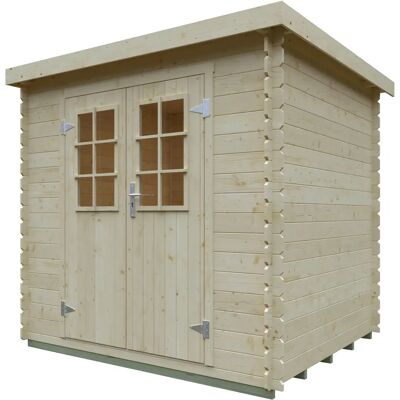 KIEHN-HOLZ Hummelsee 2 Gartenhaus - Flachdach, Holz, Beige KIEHN-HOLZ Hummelsee 2 Gartenhaus - Flachdach, Holz, Beige