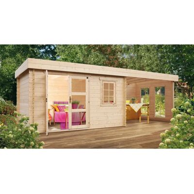 KIEHN-HOLZ Tollensesee Gartenhaus - Flachdach, naturbelassen, Holz KIEHN-HOLZ Tollensesee Gartenhaus - Flachdach, naturbelassen, Holz