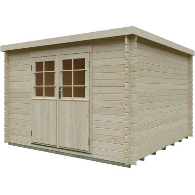 KIEHN-HOLZ Hummelsee 4 - Gartenhaus - Flachdach - Beige KIEHN-HOLZ Hummelsee 4 - Gartenhaus - Flachdach - Beige
