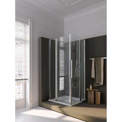 Koralle Modell EPFS Links - Eckdusche mit Festfeld Koralle Modell EPFS Links - Eckdusche mit Festfeld