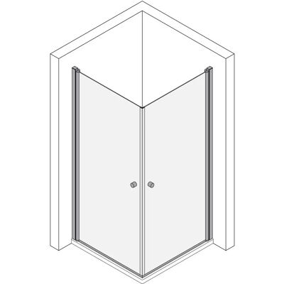 Koralle Model VZ13307518AA1 Minimalistische Douchecabine Koralle Model VZ13307518AA1 Minimalistische Douchecabine