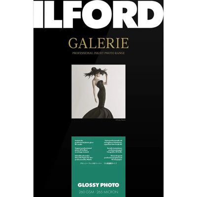 Ilford Brand A4 Glossy Photo Paper - 260 g/m² - 100 Sheets Ilford Brand A4 Glossy Photo Paper - 260 g/m² - 100 Sheets