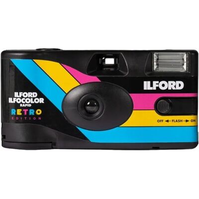Appareil photo jetable Ilford Ilfocolor Rapid Black - 27 prises - Publicité Appareil photo jetable Ilford Ilfocolor Rapid Black - 27 prises - Publicité