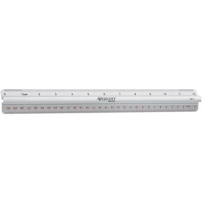 Righello Westcott - 300 mm Alluminio Doppia Faccia con Impugnatura - Uso Professionale Righello Westcott - 300 mm Alluminio Doppia Faccia con Impugnatura - Uso Professionale