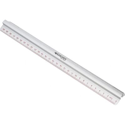 Règle Westcott - 300 mm Aluminium Double Face avec Poignée - Usage Professionnel Règle Westcott - 300 mm Aluminium Double Face avec Poignée - Usage Professionnel