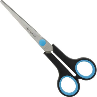Ciseaux Westcott E-30271 00 Soft Grip ergonomique - Acier inoxydable, 18 cm - Publicité Ciseaux Westcott E-30271 00 Soft Grip ergonomique - Acier inoxydable, 18 cm - Publicité