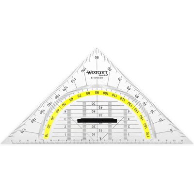 Équerre Géométrique WESTCOTT avec Poignée Amovible 45°/45° Hypoténuse 22cm - Publicité Équerre Géométrique WESTCOTT avec Poignée Amovible 45°/45° Hypoténuse 22cm - Publicité