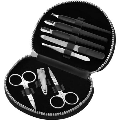 Clauss Maniküre-Set - 8-teilig, Schwarz, Reisetasche Clauss Maniküre-Set - 8-teilig, Schwarz, Reisetasche