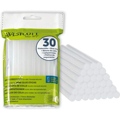 Westcott AC-E16837 Heißklebepatronen-Set 30 Stück Transparente 7mm-102mm Westcott AC-E16837 Heißklebepatronen-Set 30 Stück Transparente 7mm-102mm
