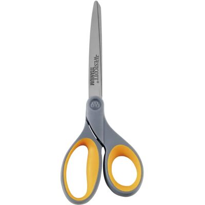 Westcott Titanium Super Scissors - 230mm - Blue Azur, Mint, Yellow, Black Westcott Titanium Super Scissors - 230mm - Blue Azur, Mint, Yellow, Black