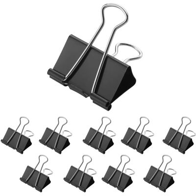 Westcott 50mm Zwarte metalen paperclips - Verpakking van 12 Westcott 50mm Zwarte metalen paperclips - Verpakking van 12