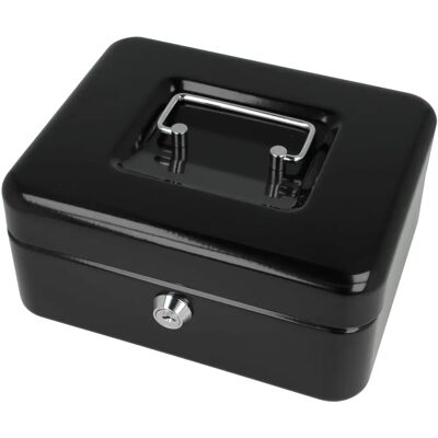 Westcott AC-E51001-ZW Black Cash Box with 3 Compartments - Cash Box Westcott AC-E51001-ZW Black Cash Box with 3 Compartments - Cash Box