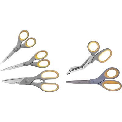 Westcott Titanium Scissors Set - 5 Pcs - Precise, Non-Stick Westcott Titanium Scissors Set - 5 Pcs - Precise, Non-Stick