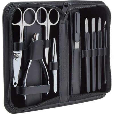 Clauss Lederen Manicure Set - 10 Stuks - Professioneel Clauss Lederen Manicure Set - 10 Stuks - Professioneel