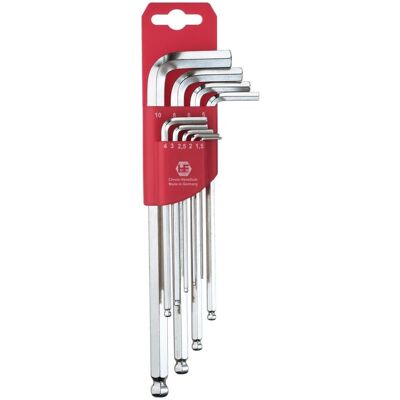 Hafu Modell 1,5-10 mm Vernickeltes Sechskantschlüssel-Set Hafu Modell 1,5-10 mm Vernickeltes Sechskantschlüssel-Set