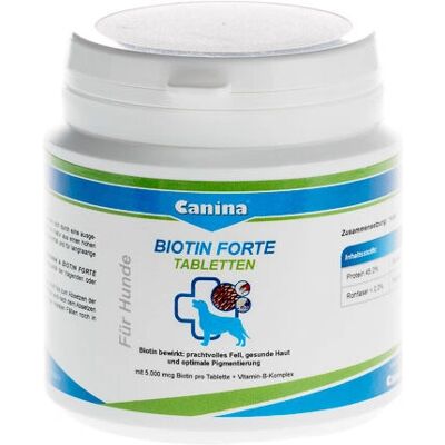 Canina Biotin Forte comprimés pour Chiens - Soutien Pelage - Publicité Canina Biotin Forte comprimés pour Chiens - Soutien Pelage - Publicité
