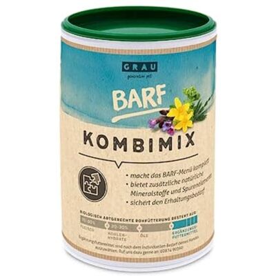 Hondenvoeding supplement GRAU - KombiMix - Volledige dagelijkse voedingsstoffen Hondenvoeding supplement GRAU - KombiMix - Volledige dagelijkse voedingsstoffen